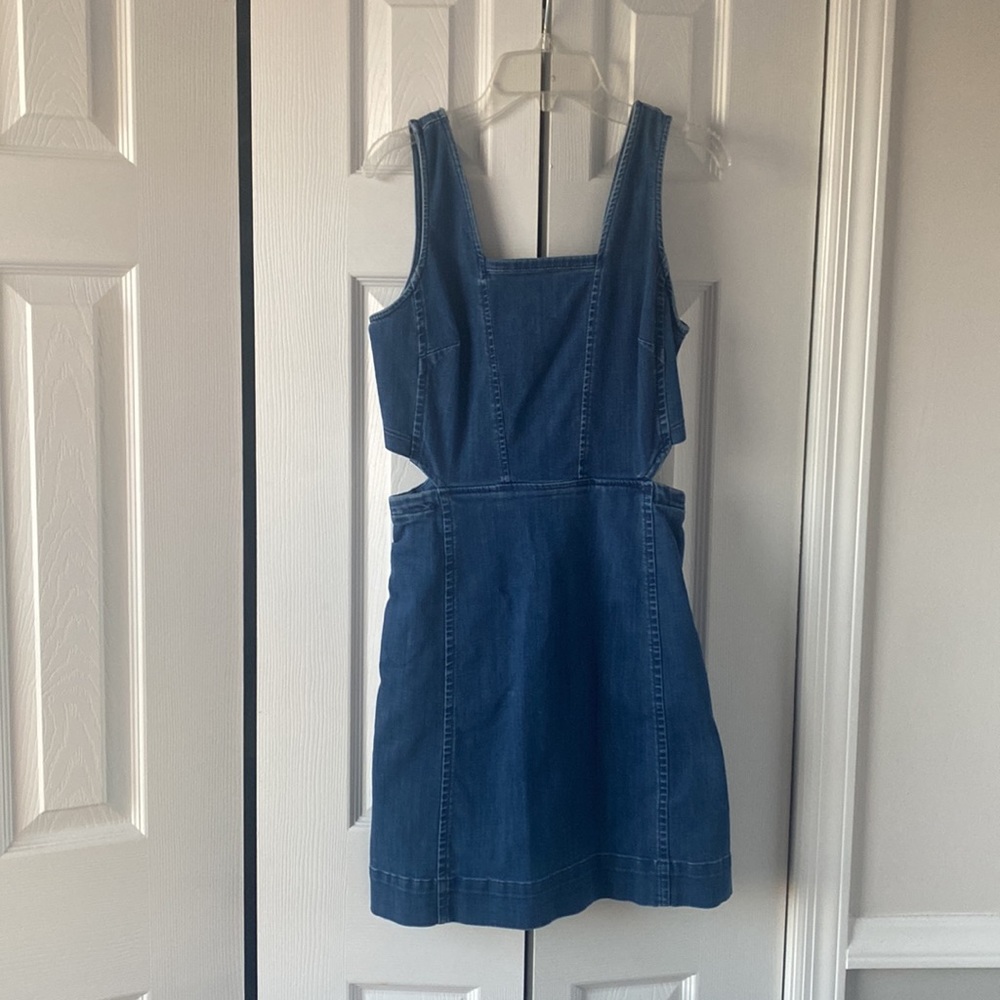 Madwell cutout denim mini dress